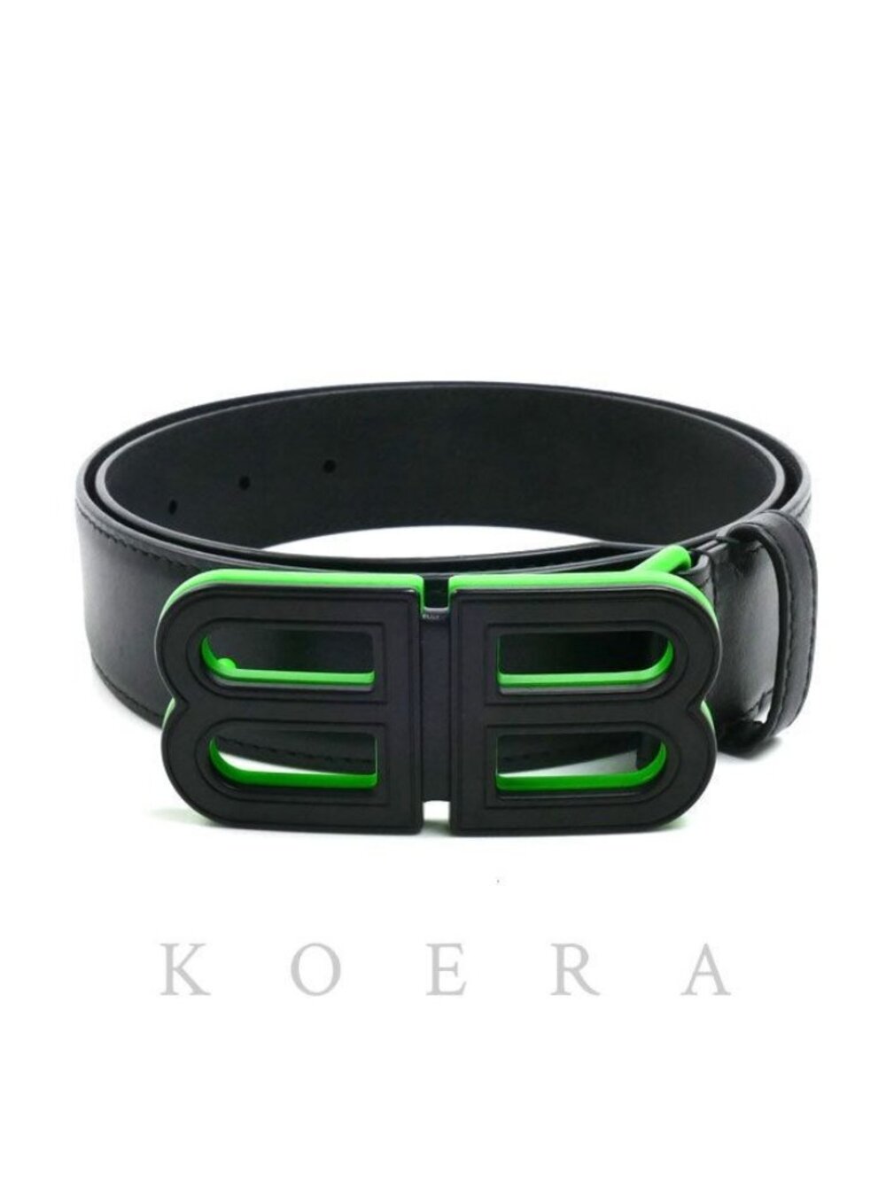 Balenciaga BB Logo Buckle Belt Black